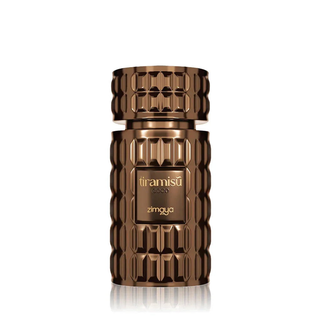Luxuriöses braunes Parfumflakon Zimaya Tiramisu Coco für Damen, Herren und Unisex