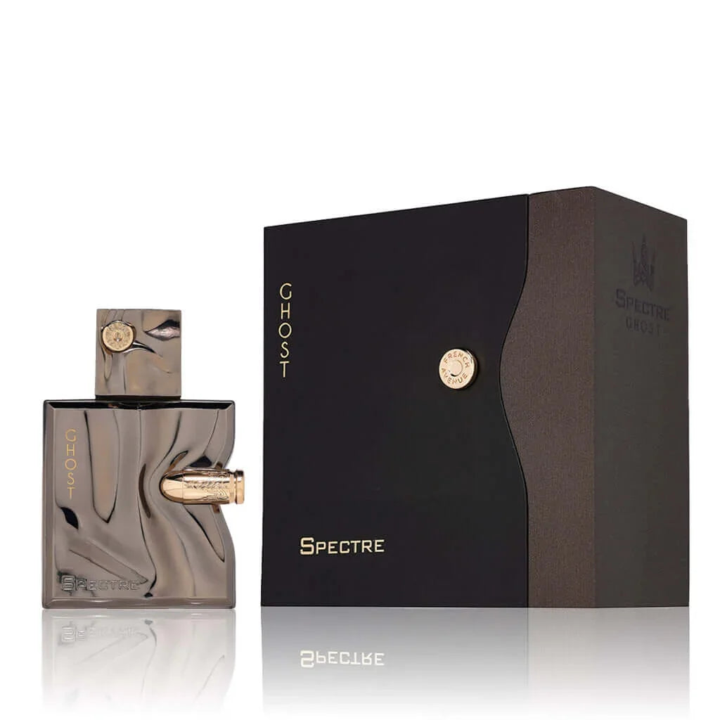Luxusparfum Spectre Ghost in edler, dunkler Flasche mit passender Geschenkbox