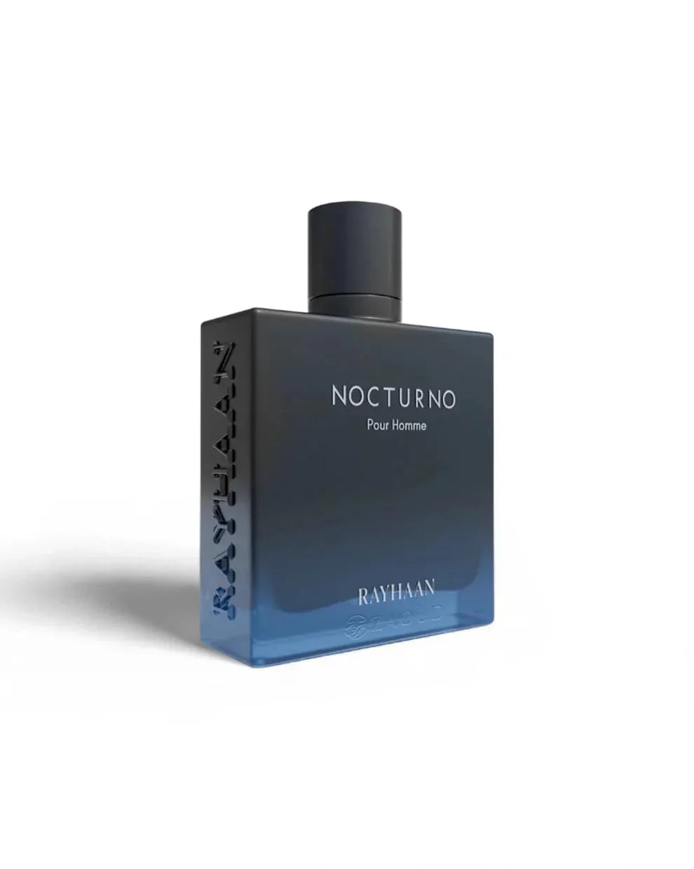 Eleganter Flakon Nocturno Pour Homme Parfum für Herren, modernes Design auf weißem Hintergrund
