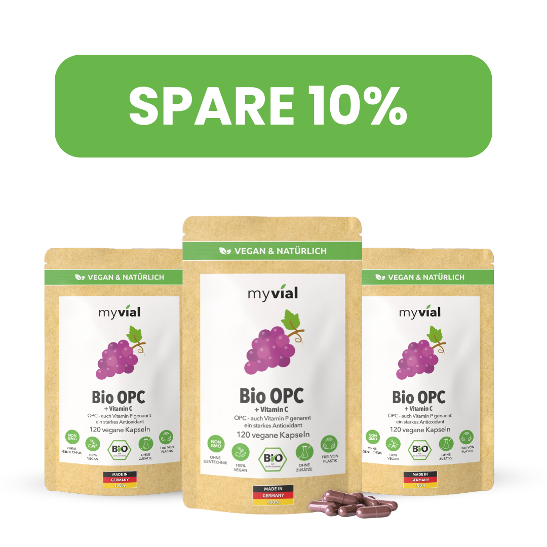 Organic OPC Capsules - With Grape Seed, Aronia Powder & Vitamin C