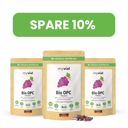 Organic OPC Capsules - With Grape Seed, Aronia Powder & Vitamin C