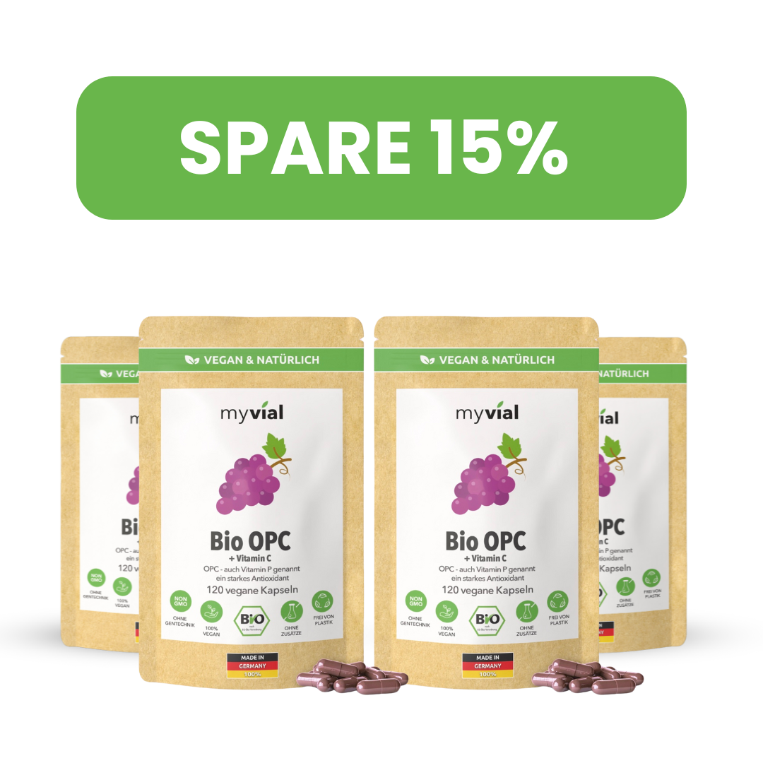 Organic OPC Capsules - With Grape Seed, Aronia Powder & Vitamin C