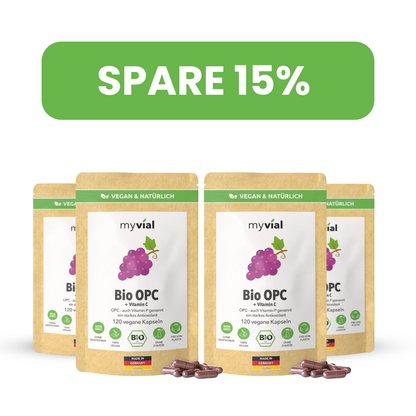 Organic OPC Capsules - With Grape Seed, Aronia Powder & Vitamin C