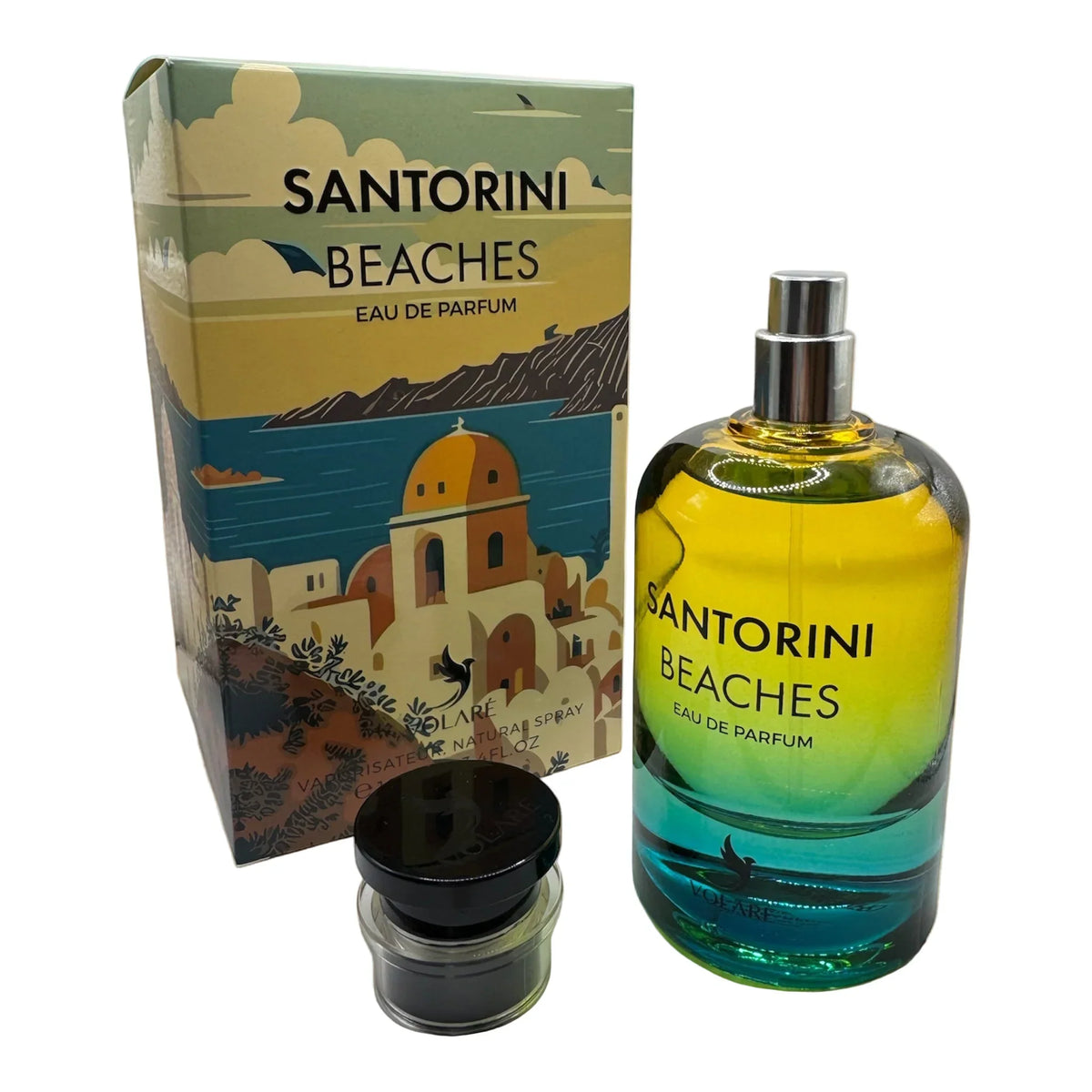 Santorini Beaches Eau de Parfum Flakon mit Verpackung, mediterranes Parfüm, exklusiver Duft