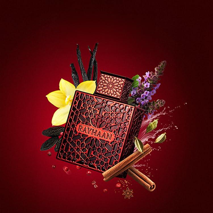 Luxus Parfum Rayhaan mit Vanille, Zimt und Blüten – edler Duft für Damen und Herren