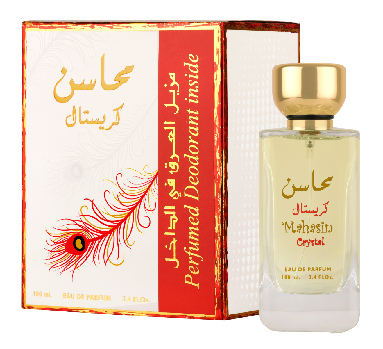 Lattafa Perfume Mahasin Crystal RED + Deo Eau de Parfum 100ml