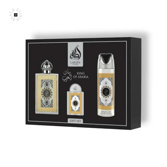 Luxus Parfum Geschenkset mit Parfüm, Deospray und Miniatur, King of Arabia, orientalisch