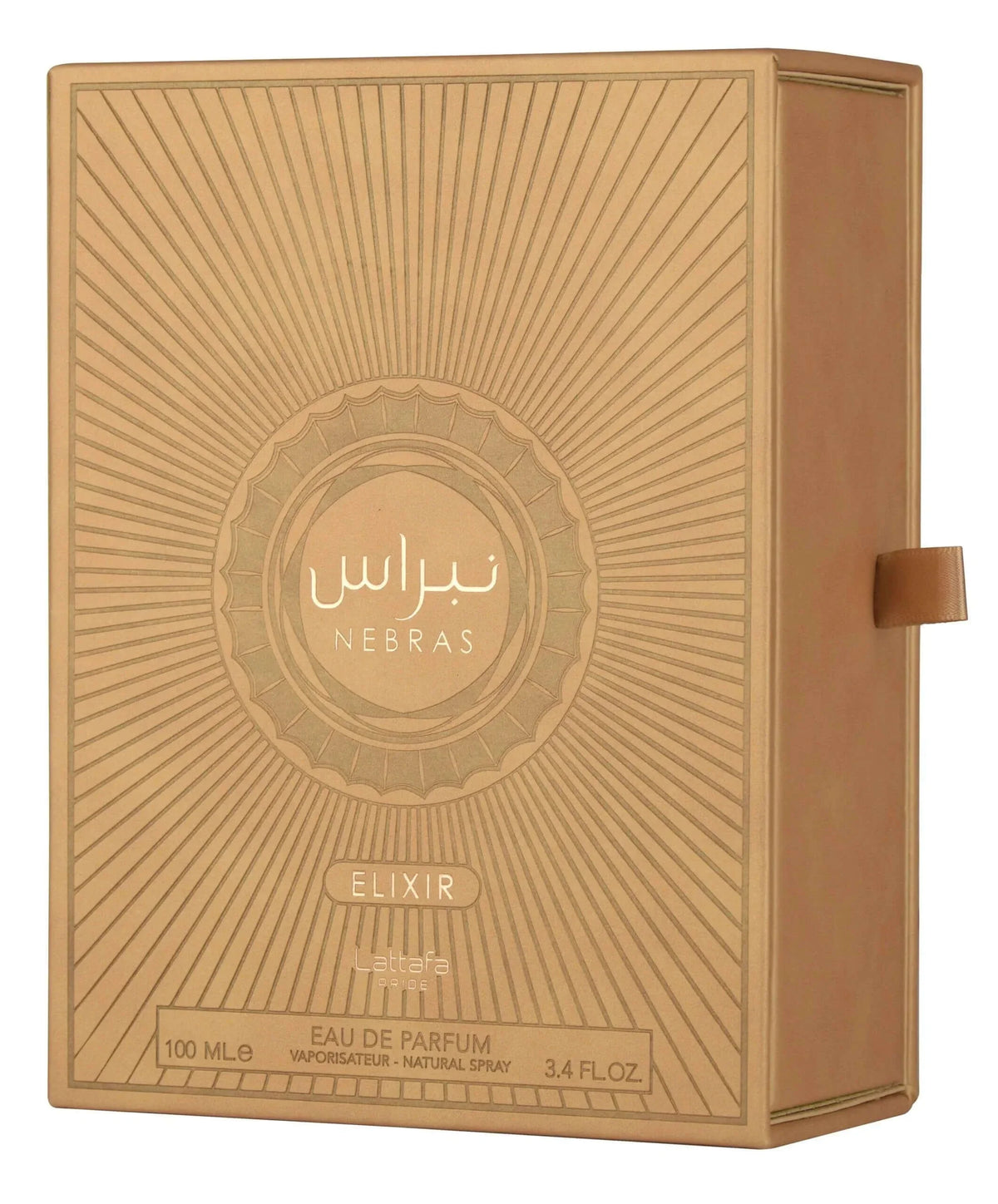 Luxuriöse goldene Parfumverpackung Nebras Elixir Eau de Parfum für Damen und Herren