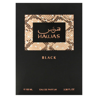 Hawas Black Eau de Parfum 100ml – Luxusparfum mit Schlangenmuster-Design