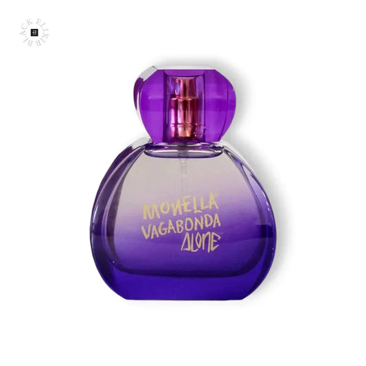 Lila Damenparfum Monella Vagabonda mit goldener Schrift, eleganter Flakon für Frauen.