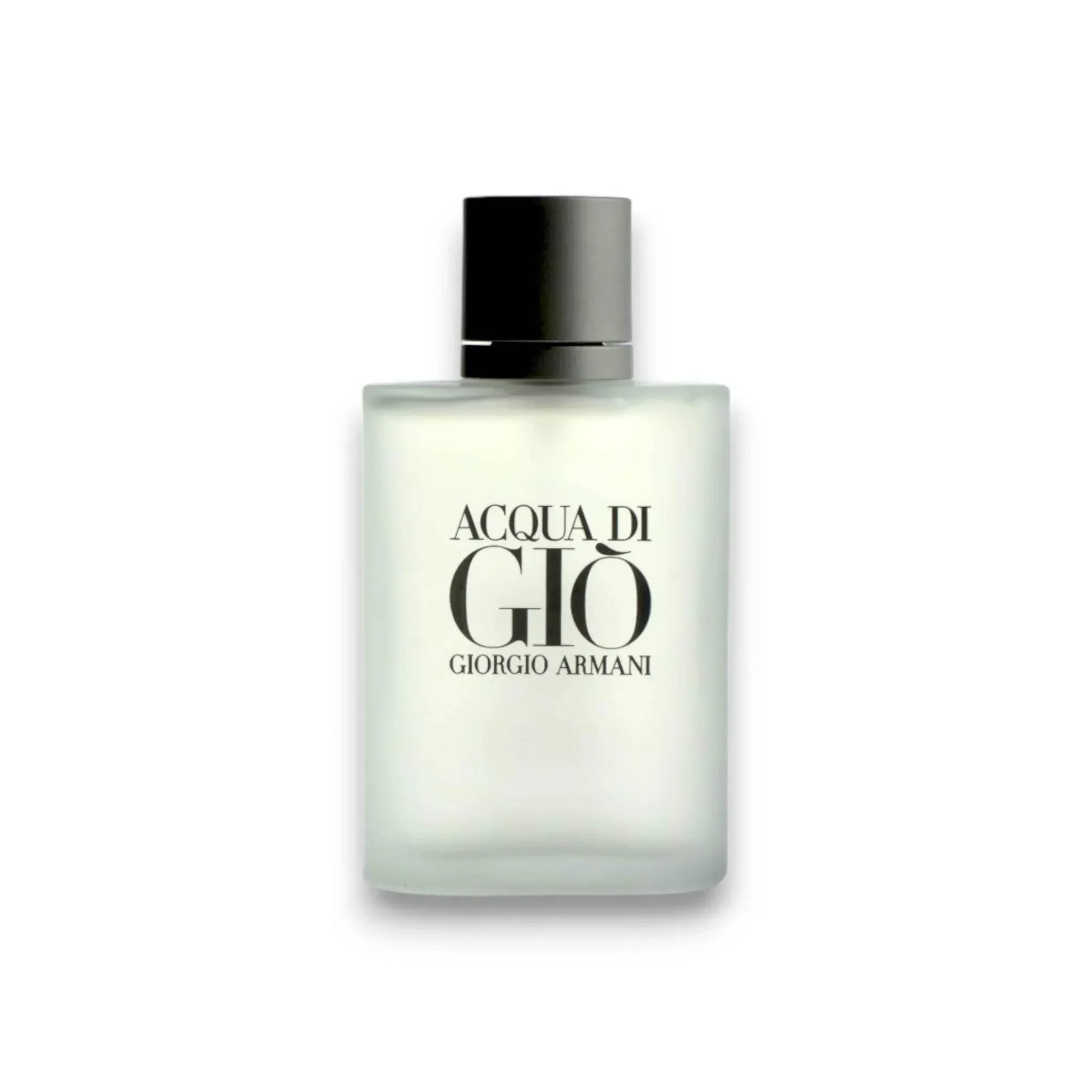 Acqua di Gio Eau de Toilette Herrenduft in elegantem, mattem Glasflakon vor weißem Hintergrund