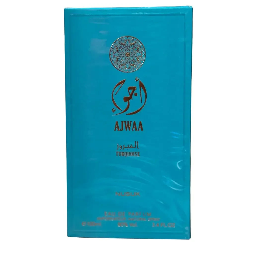 Ajwaa Turquoise Unisex Parfum Verpackung, türkis, 100ml, orientalischer Duft
