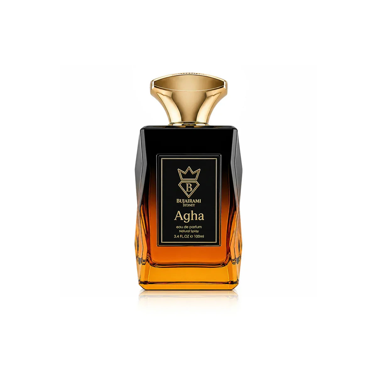 Luxus Parfum Agha von Bujairami Sydney – edles Eau de Parfum in schwarz-goldener Flasche