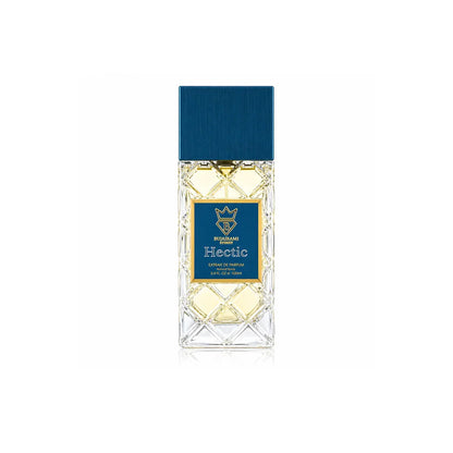 Luxus Parfum Hectic von Bujairami Sydney in edler Kristallflasche mit blauem Deckel