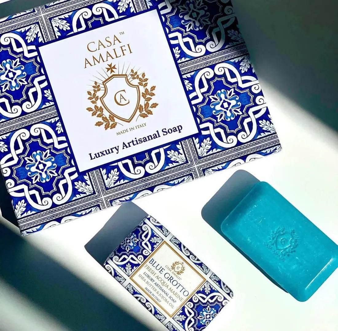 CASA AMALFI BLUE MAIOLICA 3 SOAP GIFT SET