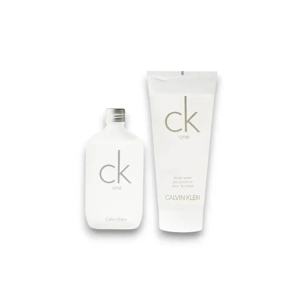 CK One Duftset mit Eau de Toilette und Body Wash, minimalistisches Design, Unisex-Duft