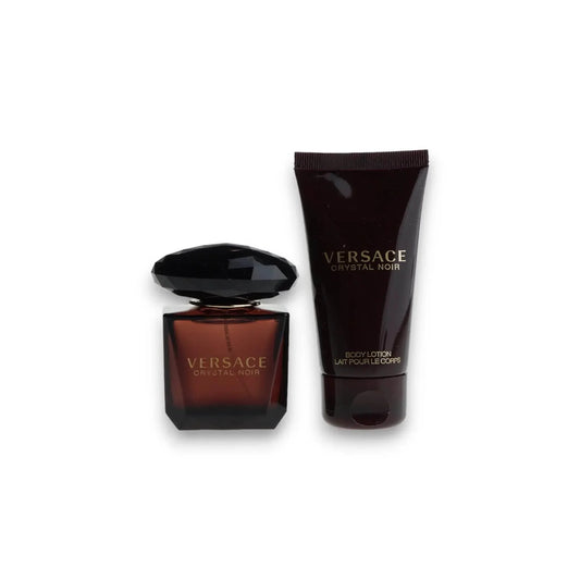 Versace Crystal Noir Duftset mit Eau de Toilette und Bodylotion für Damen, elegant, luxuriös