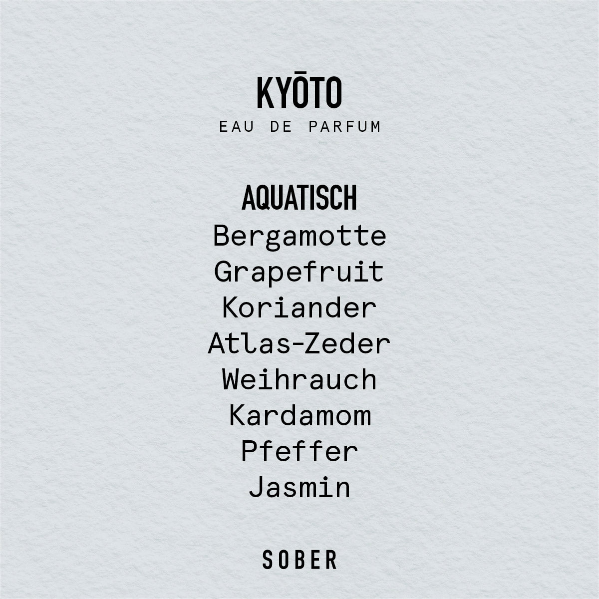 KYŌTO - Eau de Parfum Parfum von sober | Luxus Aroma