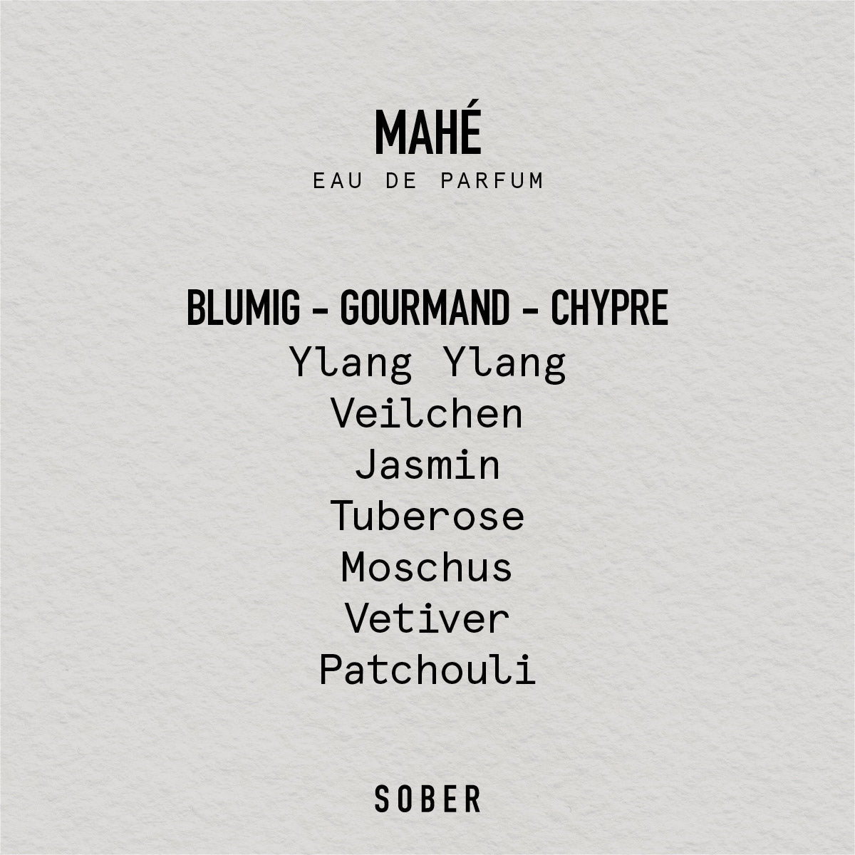 MAHÉ - Eau de Parfum Parfum von sober | Luxus Aroma