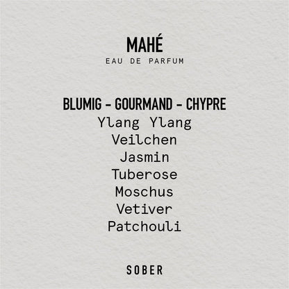 MAHÉ - Eau de Parfum Parfum von sober | Luxus Aroma