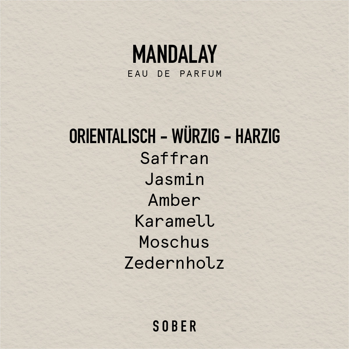 MANDALAY - Eau de Parfum Parfum von sober | Luxus Aroma