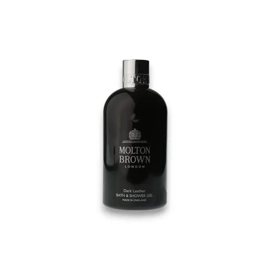 Molton Brown Dark Leather Duschgel in eleganter schwarzer Flasche, luxuriöse Pflege