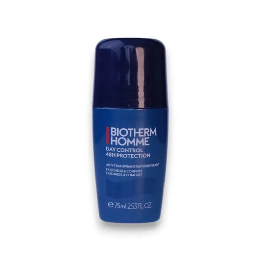 Blauer BIOTHERM Homme Day Control 48H Deo Stick für Herren, 75ml, auf weißem Hintergrund