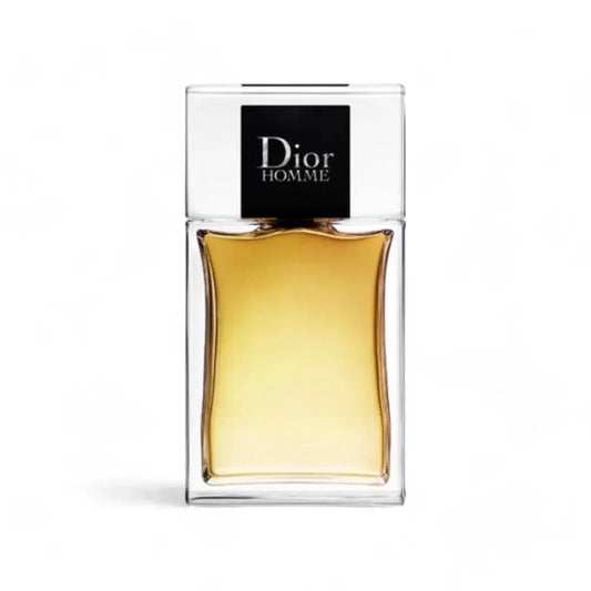 Dior Homme Aftershave Lotion Flakon mit klassischem, elegantem Design auf weißem Hintergrund