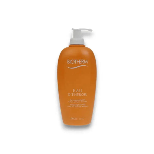Orangene Flasche Körpermilch mit Pumpspender, Biotherm Eau d'Énergie Body Milk