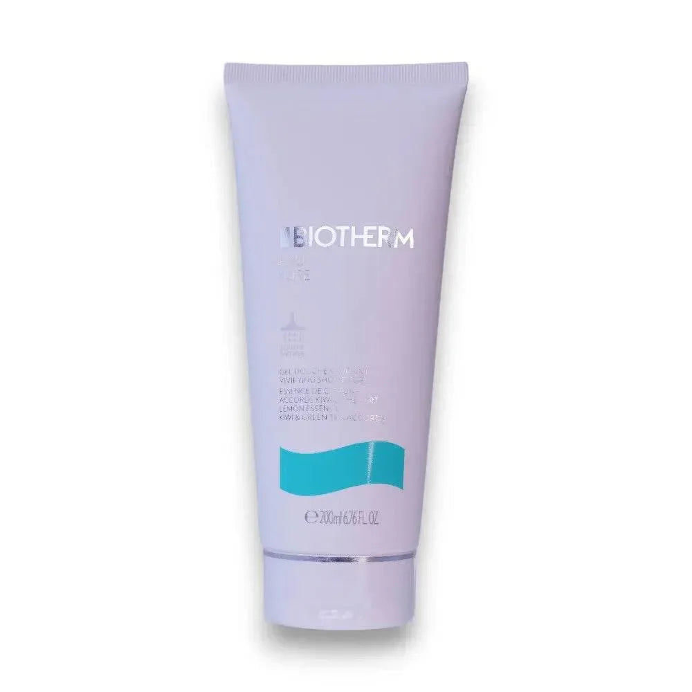Biotherm Eau Pure Duschgel in hellblauer Tube, 200 ml, für sanfte Körperreinigung