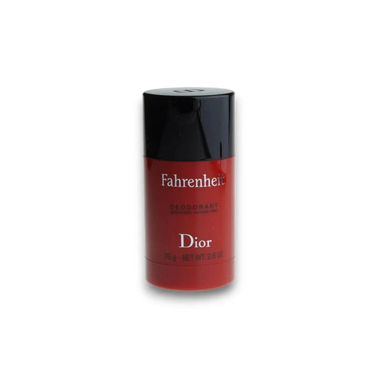 Roter Dior Fahrenheit Deo-Stick für Herren, 75g, auf weißem Hintergrund