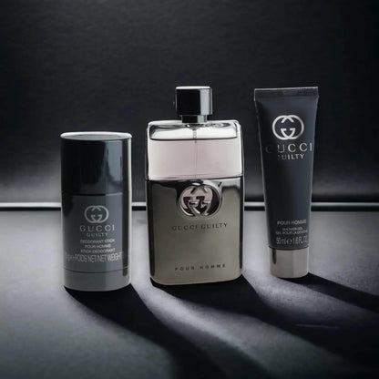 Gucci Guilty Homme Duftset mit Eau de Toilette, Deostick und Duschgel für Herren