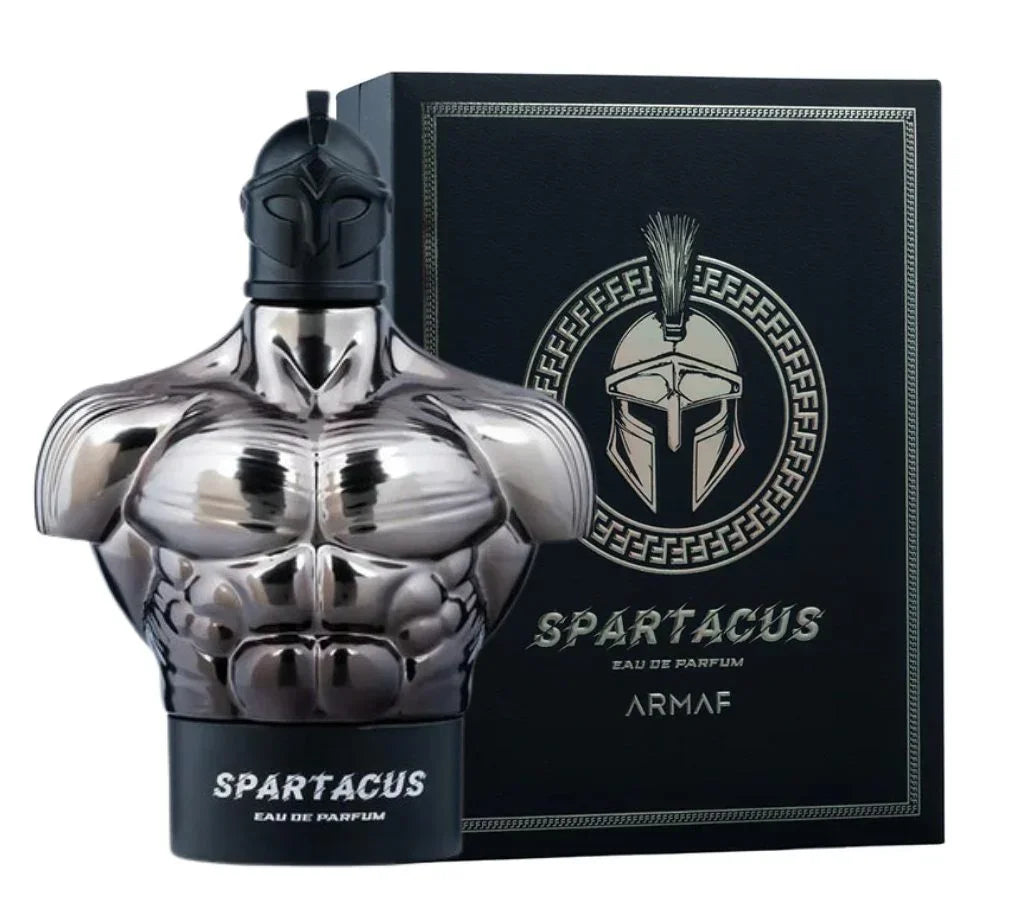 Spartacus Eau de Parfum von Armaf – luxuriöses Herrenparfum mit muskulöser Flasche und Spartaner-Helm