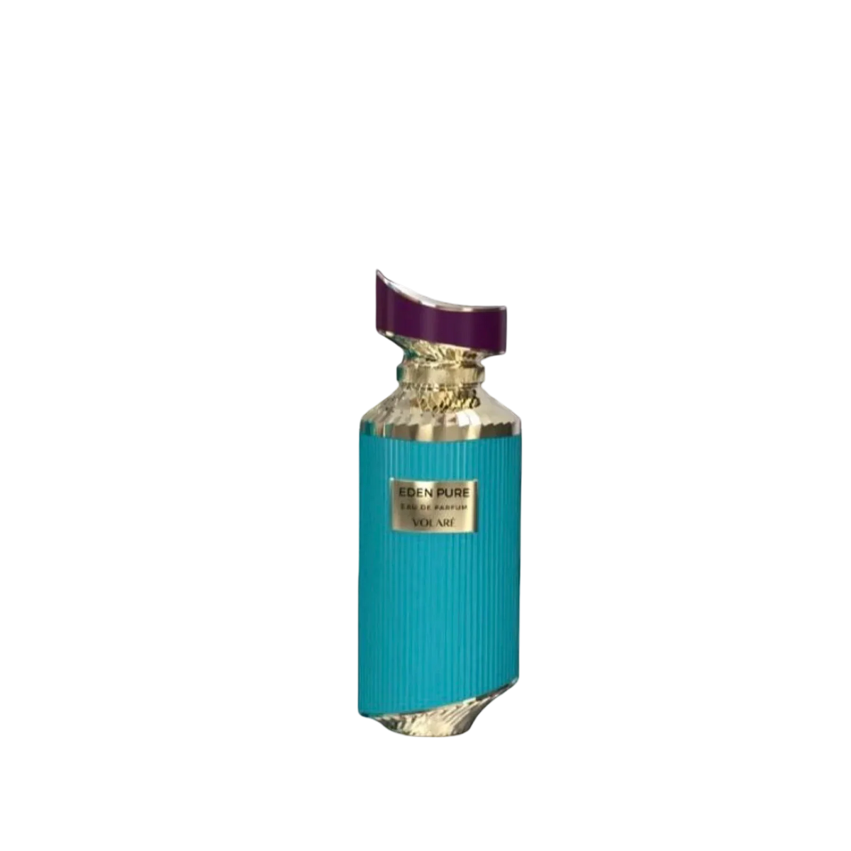Luxuriöses Parfumflakon mit türkiser Verzierung und goldenen Details, Produktfoto