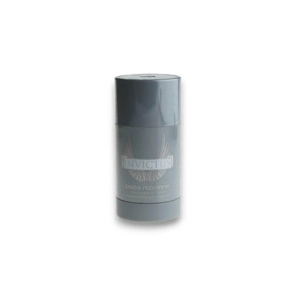 Grau-silberner Invictus Deodorant Stick, alkoholfrei, mit Flügel-Logo auf weißem Hintergrund.