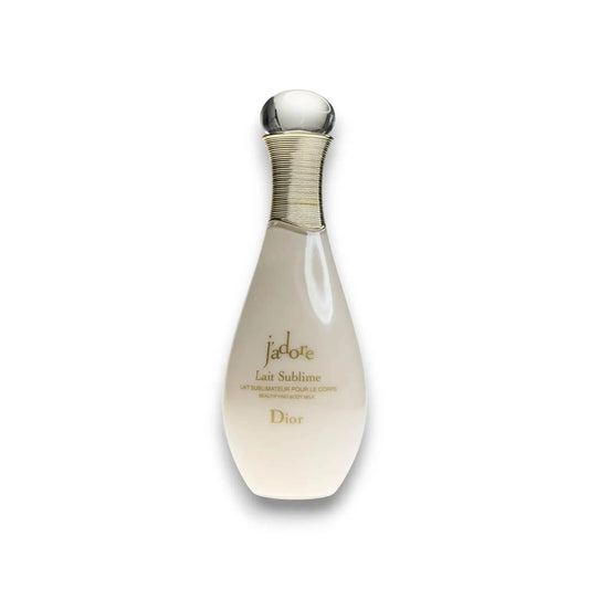 J'adore Lait Sublime Körpermilch, elegante Duft-Bodylotion in weiß-goldener Flasche