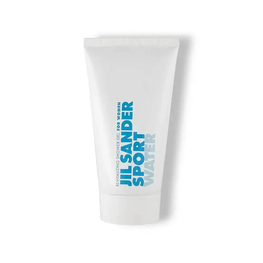 Jil Sander Sport Water Duschgel für Damen in weißer Tube, Produktfoto auf weißem Hintergrund