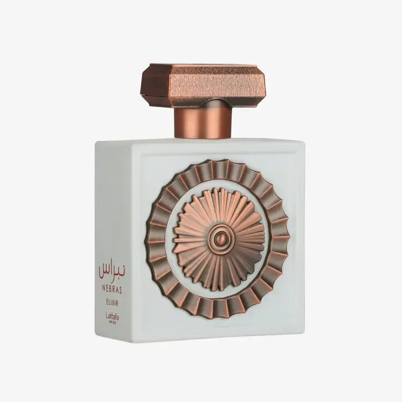 Luxuriöses Parfumflakon mit goldener Verzierung, edles Design für Damen und Herren Duft