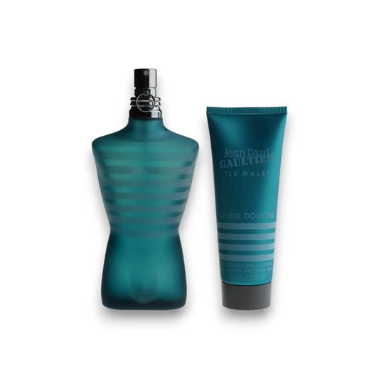 Le Male Duftset mit Eau de Toilette Flakon und Duschgel, türkisblau, für Herren