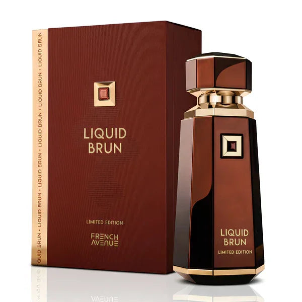 Luxuriöses Parfüm Liquid Brun Limited Edition in brauner Flasche mit passender Geschenkbox