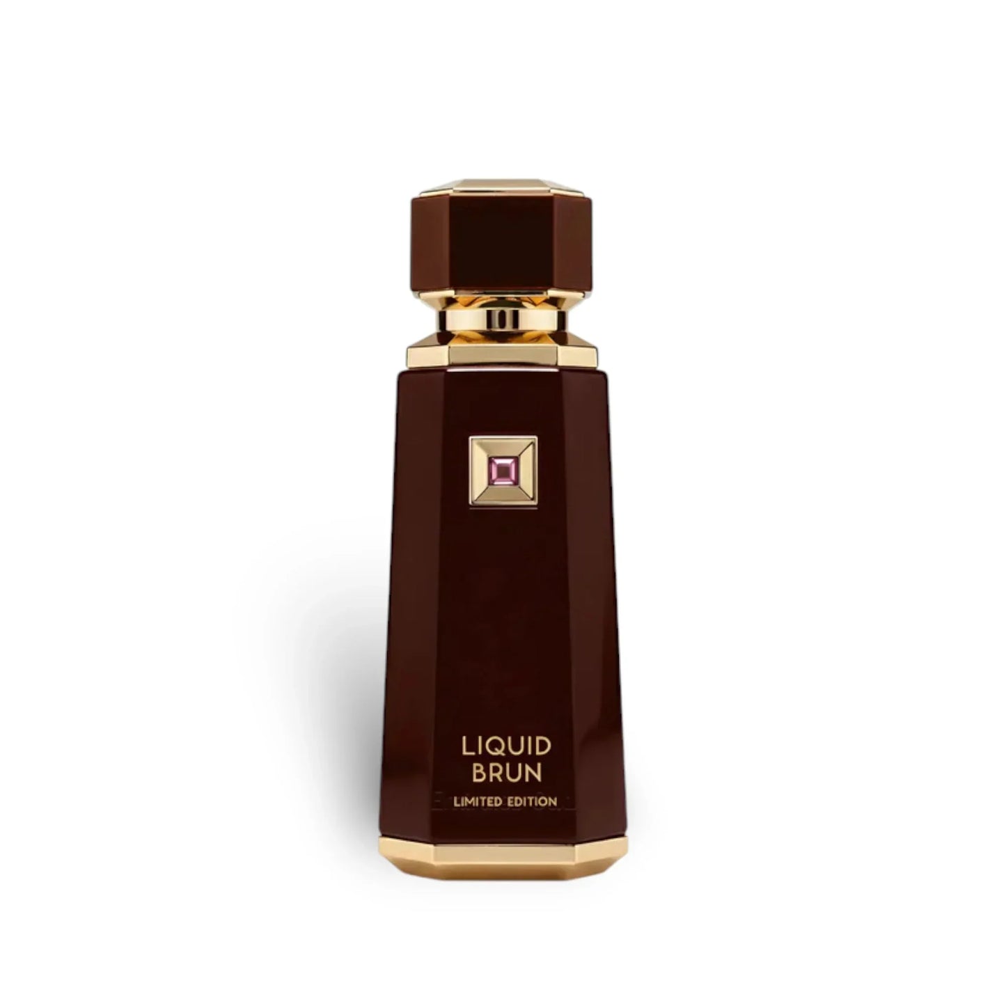 Luxuriöses braunes Parfumflakon Liquid Brun Limited Edition mit goldenen Details, 150ml