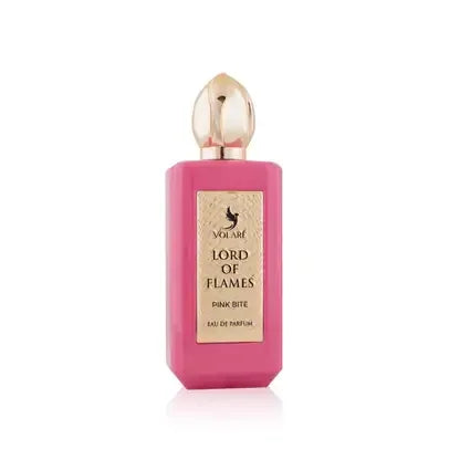 Pinkfarbener Luxusparfum-Flakon Lord of Flames Pink Bite mit goldener Verschlusskappe