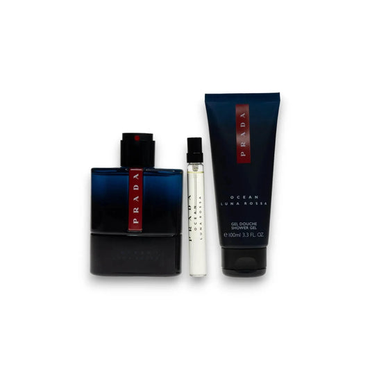 Parfumset mit Eau de Toilette, Duschgel und Duftminiatur im eleganten Design
