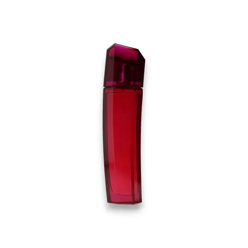 Ein rubinroter, rechteckiger Parfumflakon von Escada Magnetism Eau de Parfum.