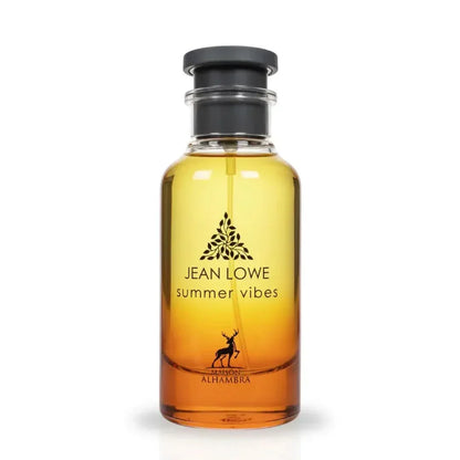 Jean Lowe Summer Vibes Parfümflasche von Maison Alhambra, edler Unisex-Duft mit goldfarbenem Inhalt