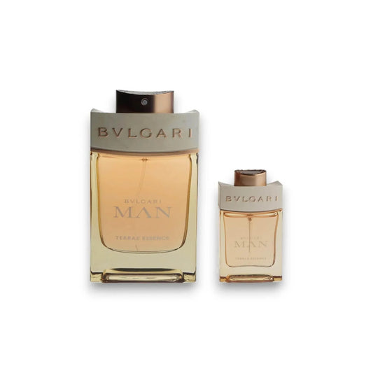 Bvlgari Man Terrae Essence Duftset mit zwei Flakons für Herren, elegantes Parfum