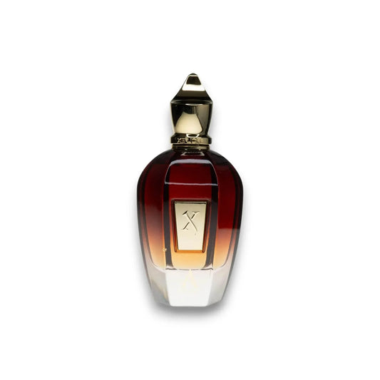 Luxuriöses Parfumflakon in Rot und Gold, exklusiver Duft für Damen und Herren