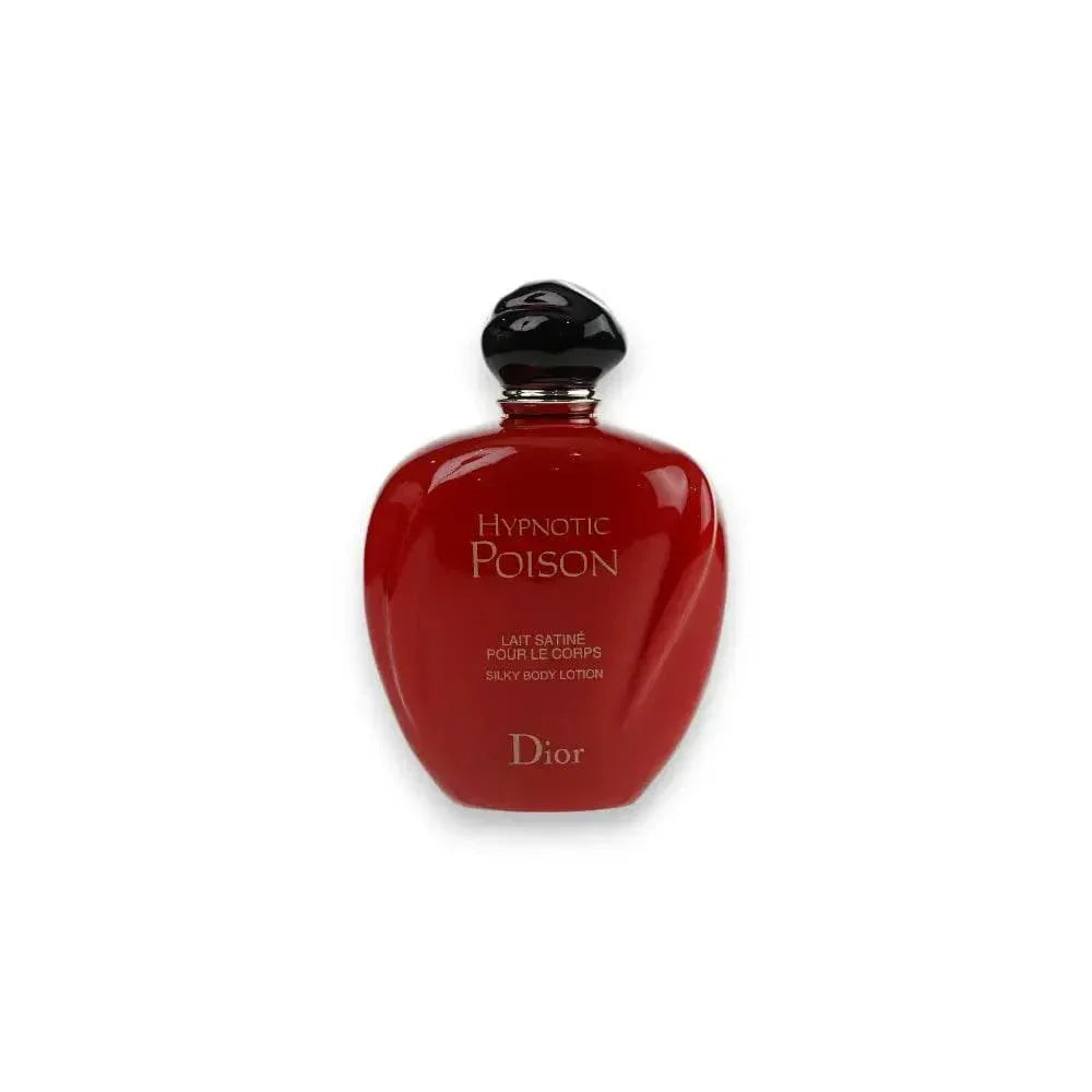 Rote Dior Hypnotic Poison Bodylotion Flasche mit schwarzem Deckel, luxuriöse Pflege