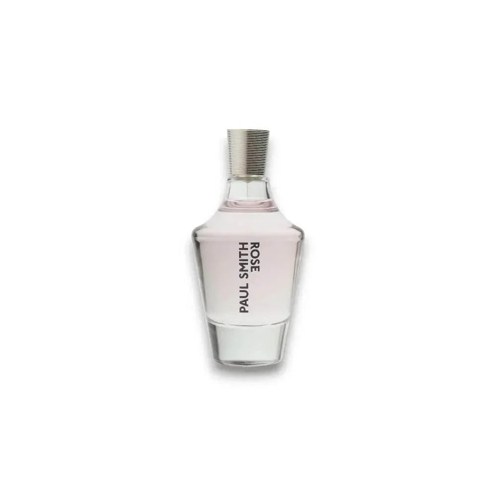 Elegantes Damenparfum in Glasflakon mit rosafarbenem Duft und silbernem Verschluss
