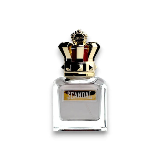 Luxus Damenparfum Flakon mit goldener Krone und Etikett SCANDAL, elegante Optik